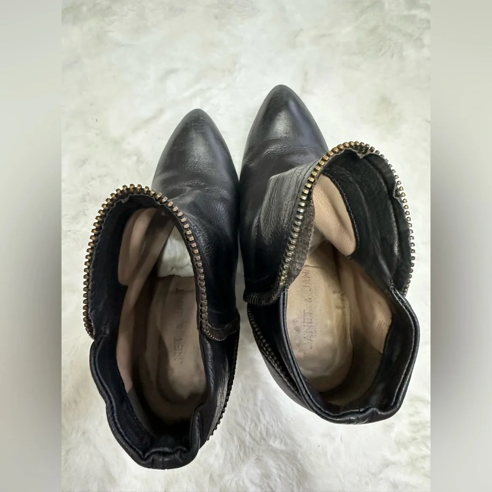 Black Leather Ankle Boots